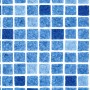 Detailansicht der blauen Mosaikfolie für Weka Holzpool 595.