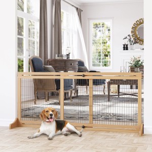 PawHut Absperrgitter Ausziehbar mit Fußstütze 104-183 x 36 x 69 cm