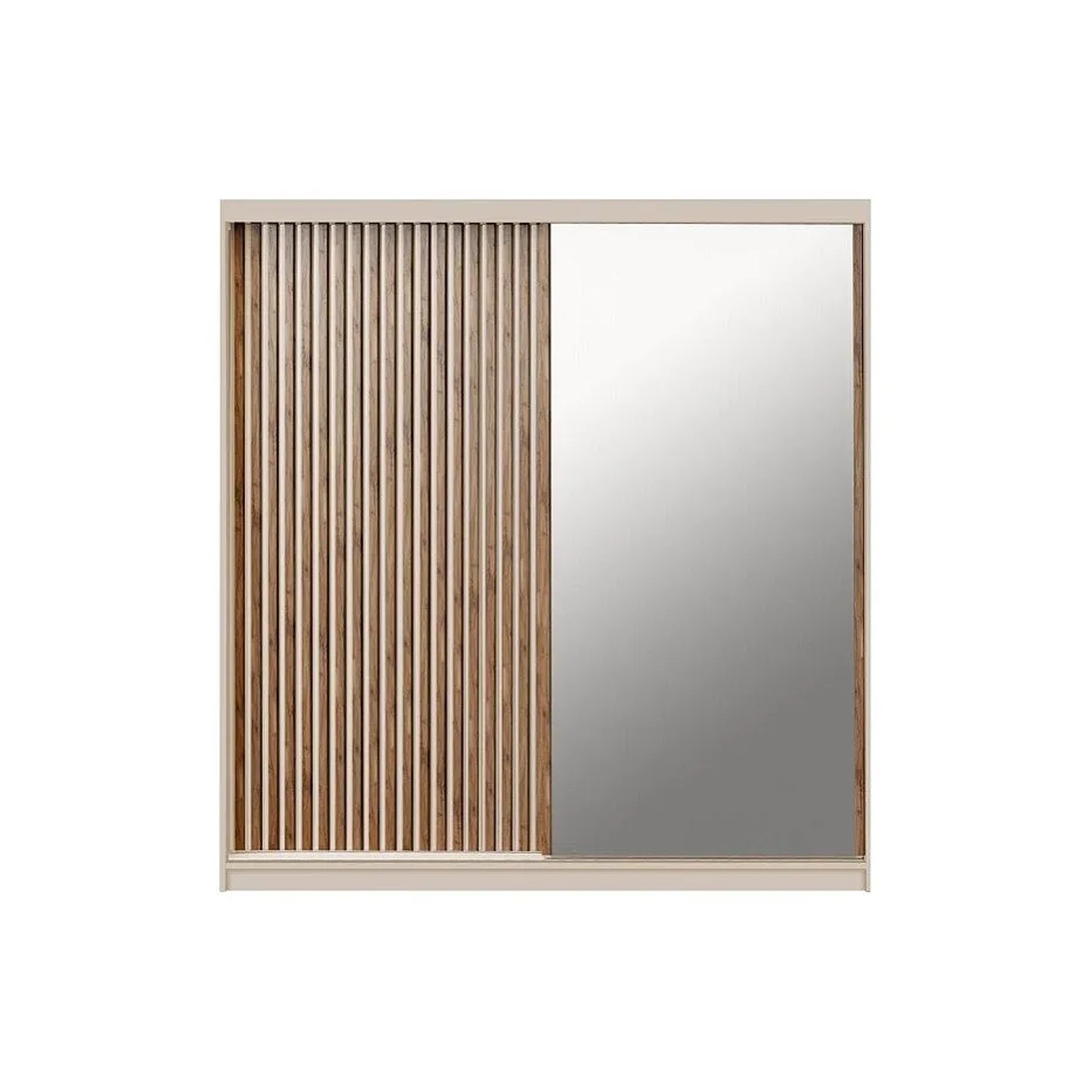 Vente-unique Kleiderschrank Calowi Beige  Naturfarben Hell 203 cm