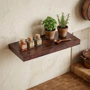 Relaxdays Wandregal MDF Industrial mit Metallhalterung 40 cm x 23 cm x 4 cm