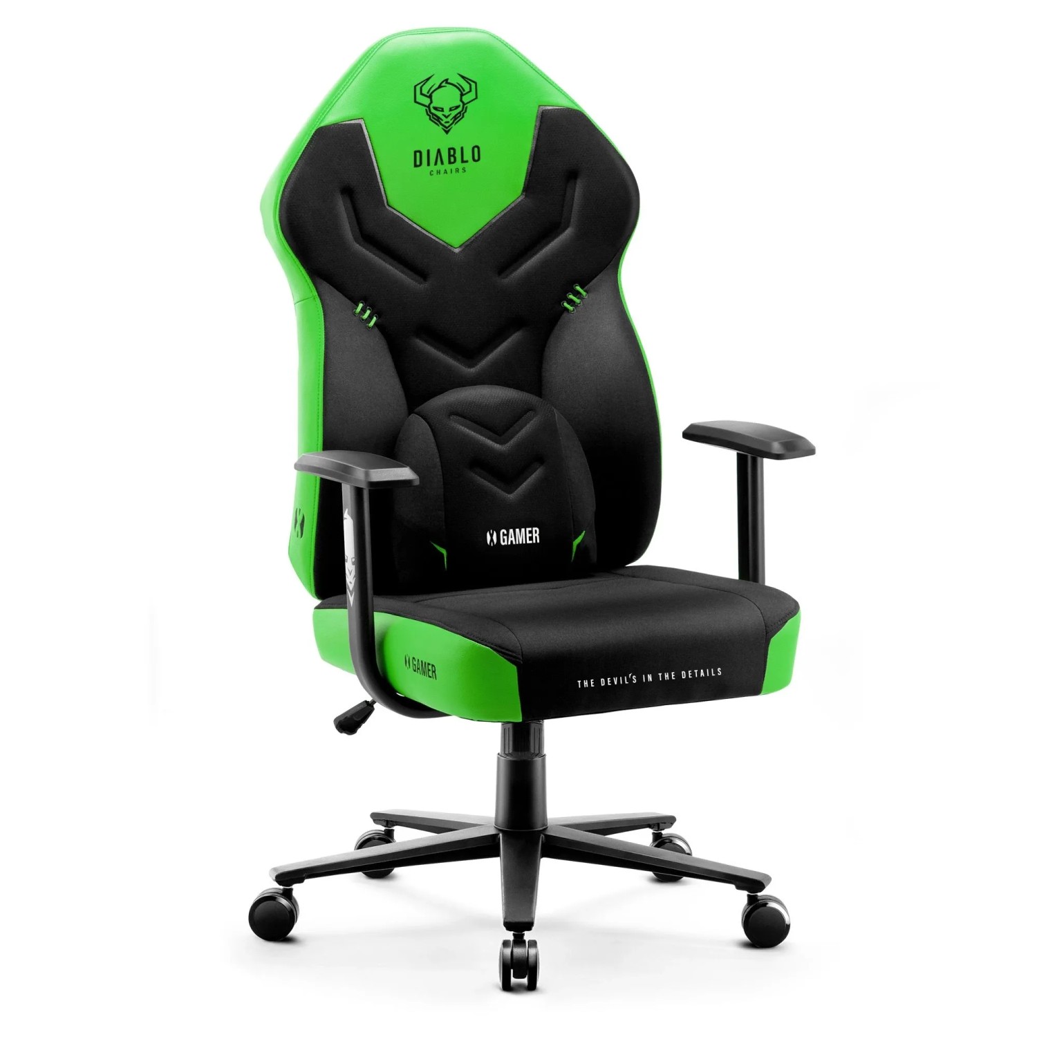 Diablo Chairs X-Gamer Gamingstuhl Schwarz-Grün Green Emerald