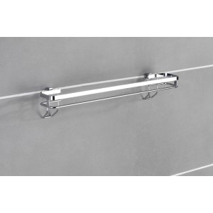 Wenko Handtuchstange Premium aus Edelstahl, glänzend, zur Wandmontage im Badezimmer.