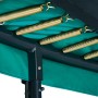 Detailaufnahme Federn und Rahmen des grünen Salta Trampolin First Class ø 366 cm.