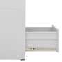 vidaXL Aktenschrank, hellgrau, Stahlschrank mit offener Schublade, geeignet für Büro.