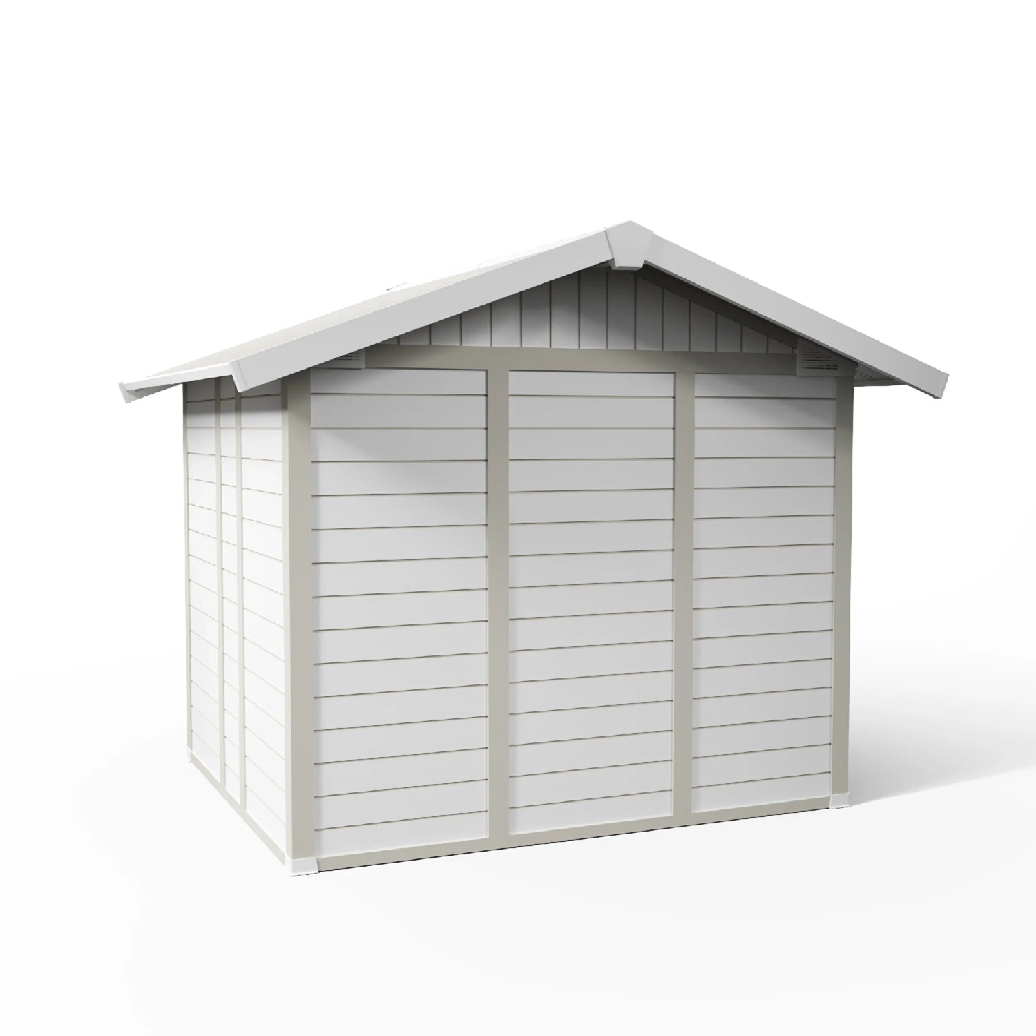 Grosfillex Kunststoff-Gartenhaus Deco 4,9 in Graugrün, 4,9 m² Gartenhaus aus PVC.