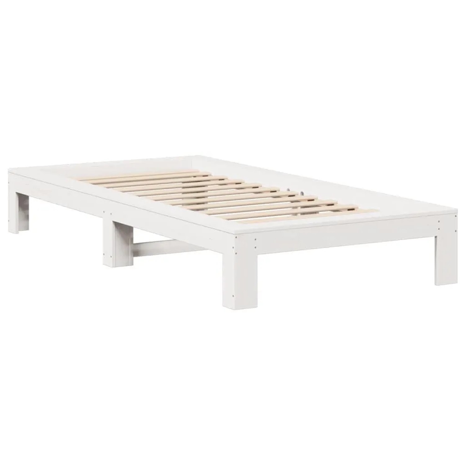 vidaXL Massivholzbett ohne Matratze Weiß 75x190 cm Kiefernholz 855341 günstig online kaufen