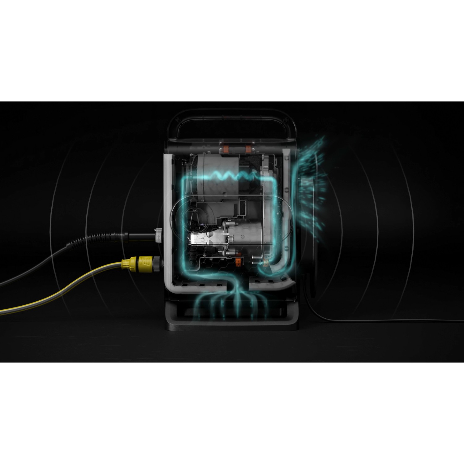 Kärcher K Silent Anniversary Edition Hochdruckreiniger mit leisem Betrieb und Zubehör.
