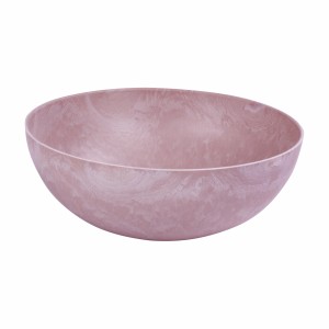 Pflanzschale, alt-rosa marmoriert, 20x7,5cm, aus Kunststoff für Innen- und Außenbereich.