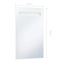 vidaXL Badezimmer-Wandspiegel mit LEDs 60x100 cm 144710_7