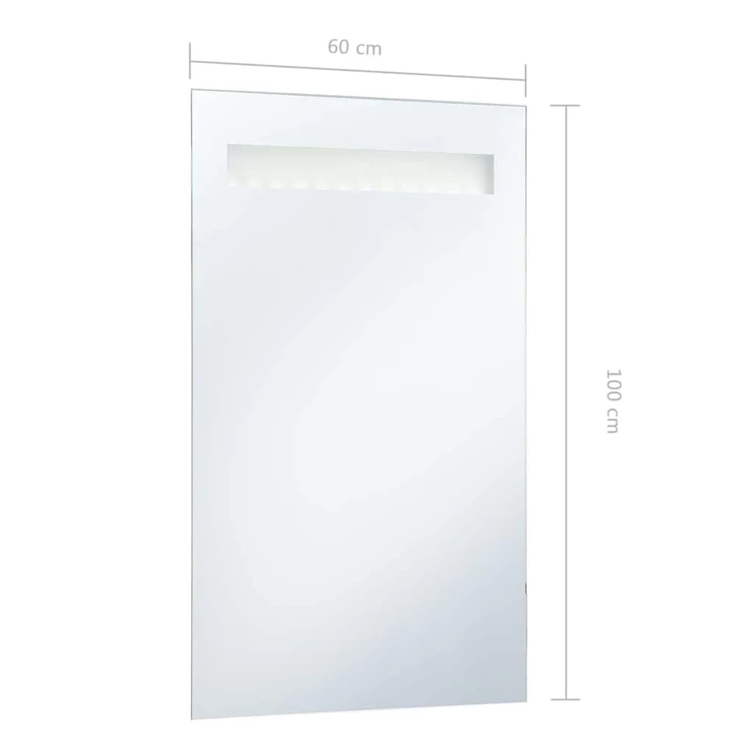 vidaXL Badezimmer-Wandspiegel mit LEDs 60x100 cm 144710_7