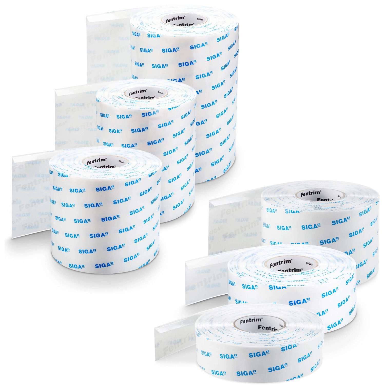 Siga Fentrim IS 20 Klebeband, 15/285 mm x 25 m, weiße Rollen für Dämmstoffzubehör.