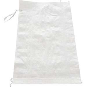 Weißer PP-Gewebesack, 40x60 cm, robust und reißfest für Bau und Garten.