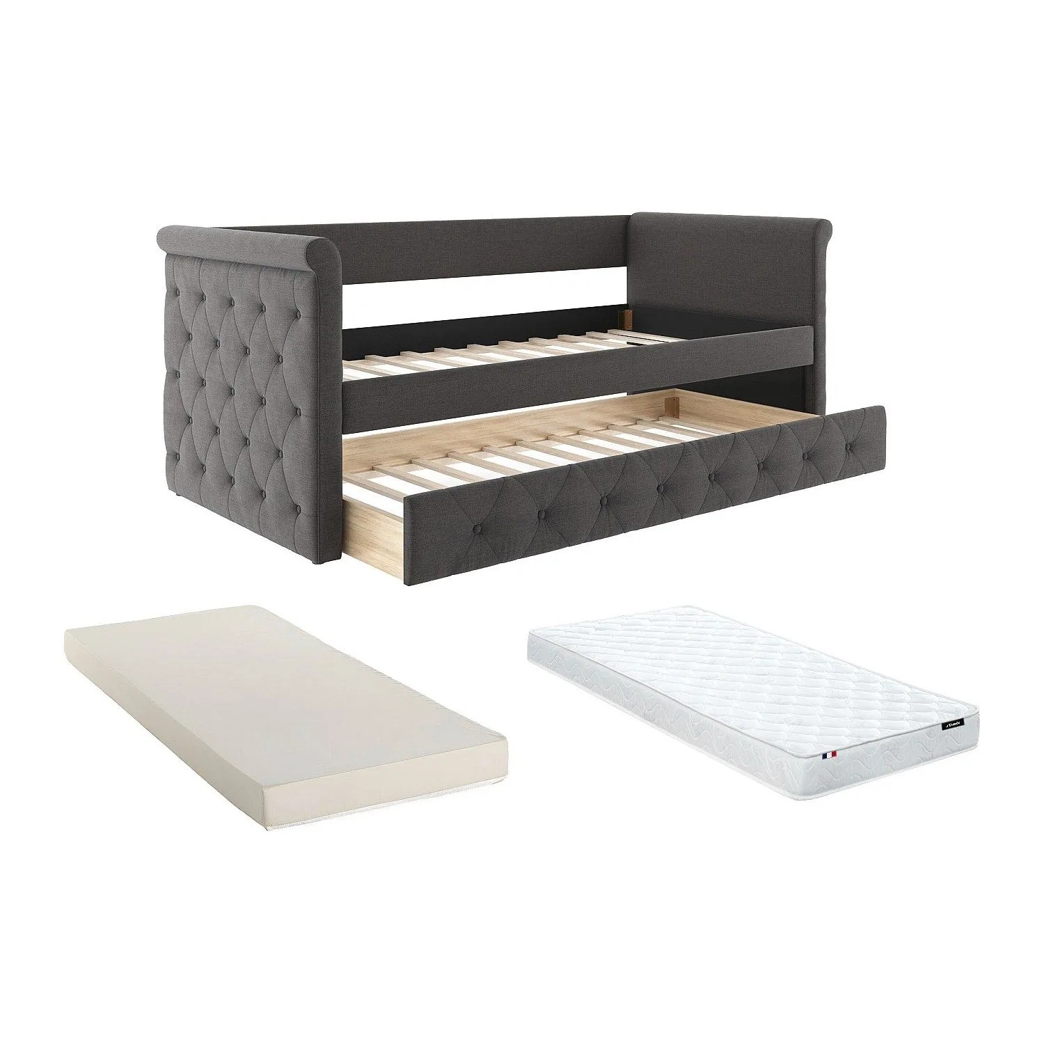 Vente-unique Sofabett Louise Grau 219 cm