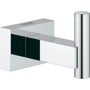 Grohe Essentials Cube Bademantelhaken aus Chrom, zur Wandmontage im Badezimmer.