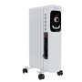 Weißer TroniTechnik Ölradiator TT OR 207 mit 7 Rippen, 1500 Watt und drei Heizstufen.