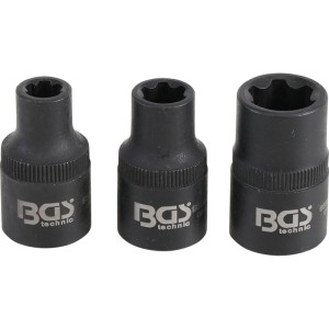 BGS Steckschlüssel Einsatz Satz Keil Profil  Für RIBE  M6S M8S M12S 3Tlg  9336
