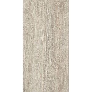 Cremefarbene Bodenfliese Tizura in Feinsteinzeug mit Holzoptik, glasiert, 29,7x59,8 cm.