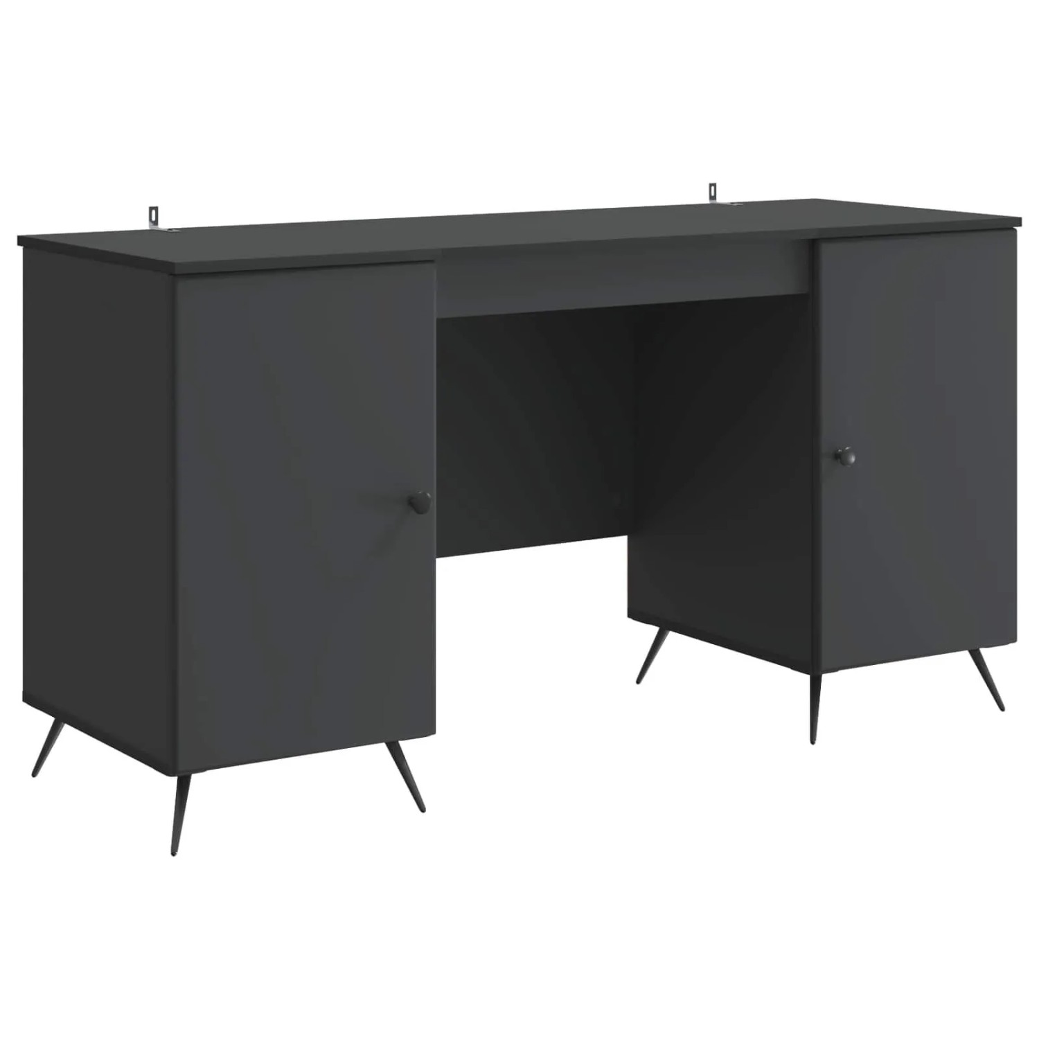 vidaXL Schreibtisch mit Regal Schwarz 142,5 x 50 x 75 cm Holzwerkstoff 3414631
