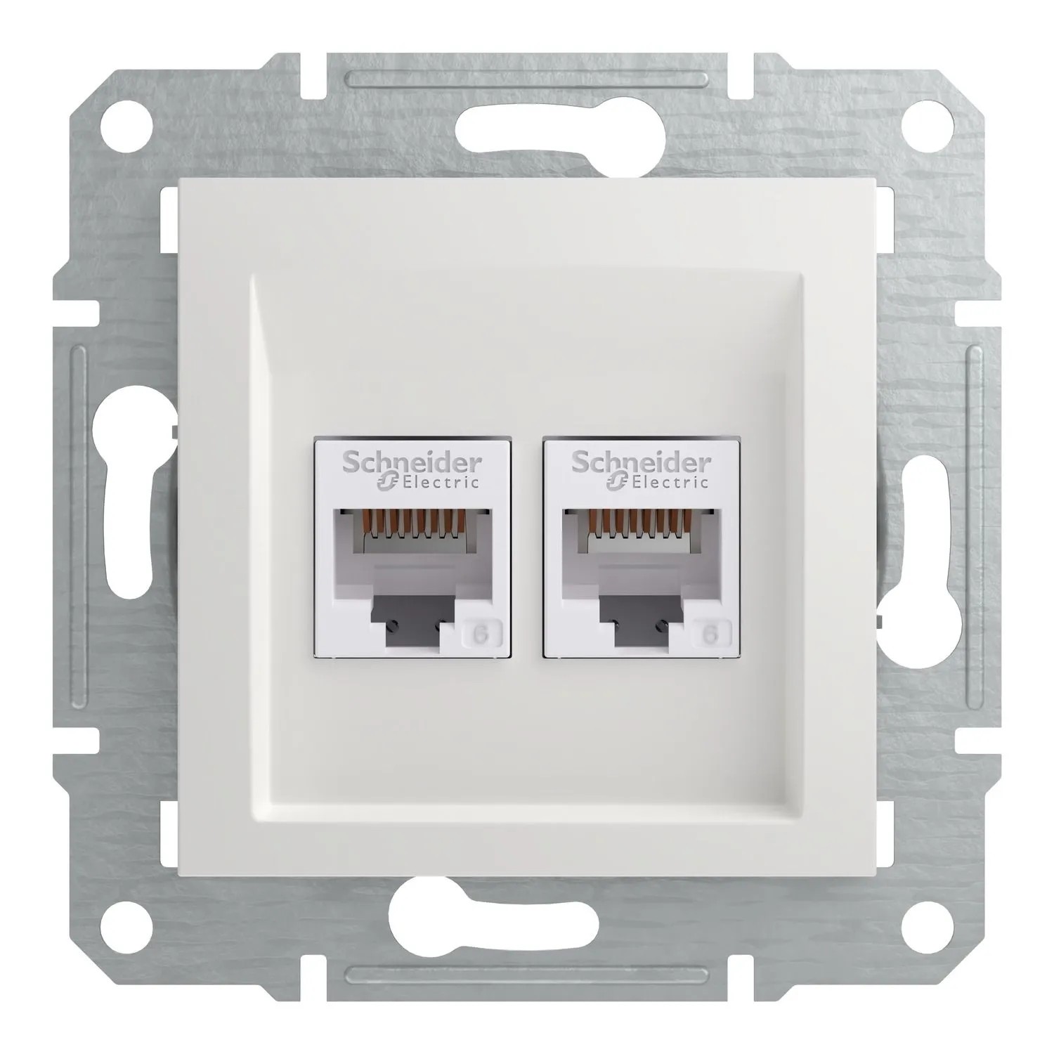 Schneider Electric ASFORA RJ45 Kat. 6e UTP 2-Fach ICD UP Weiss EPH4870121D