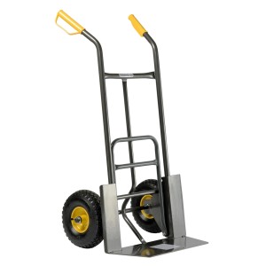 Sackkarre 924 G mit klappbarer Schaufel, max. 200 kg Traglast für leichte Transporte im Bau.