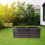 KHW Hochbeet Demeter XL, anthrazitfarbenes Kunststoff-Hochbeet im Garten.