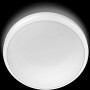 Weiße, runde Philips LED-Deckenleuchte Doris, 6W, 2700K, IP44. Moderne Deckenlampe für Innenräume.