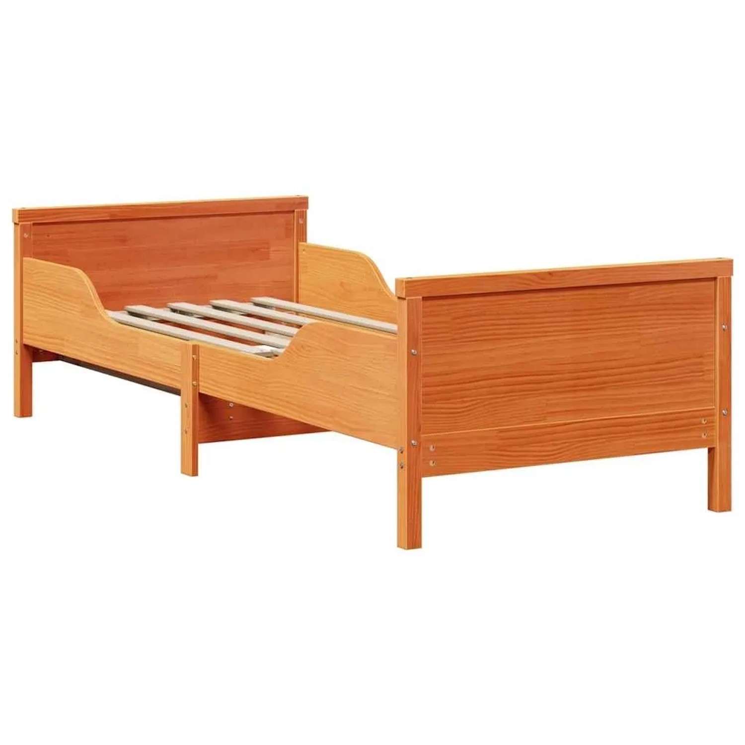 vidaXL Bettrahmen mit Kopfteil Wachsbraun 80 x 200 cm Holzwerkstoff 877205