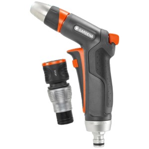 Gardena Premium Reinigungsspritzen-Set: Gartenspritze und Wasserstopp für Reinigung und Bewässerung.