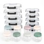 Relaxdays Frischhaltedosen und Einmachgläser Glas Kunststoff Transparent Luftdicht Mikrowellengeeignet Gefriergeeignet 18er Set 1040 ml