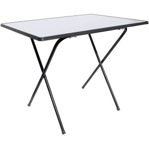 MFG Campingtisch Scherentisch, anthrazit/weiß, 80x60x64 cm, klappbar.