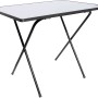 MFG Campingtisch Scherentisch, anthrazit/weiß, 80x60x64 cm, klappbar.