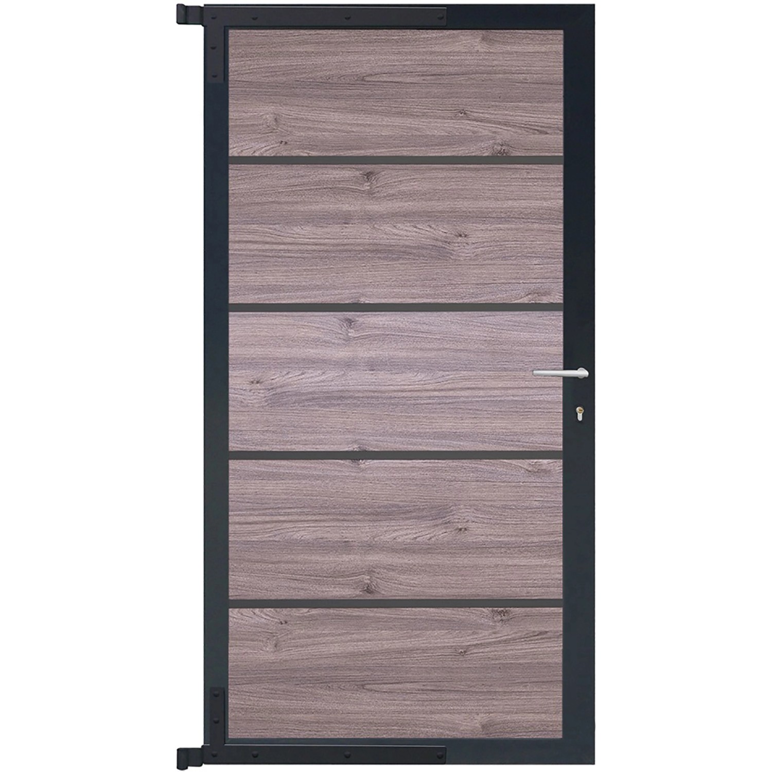 T & J Tor für Sichtschutzzaun Farö 90 cm x 175 cm Esche-grau/Anthrazit günstig online kaufen