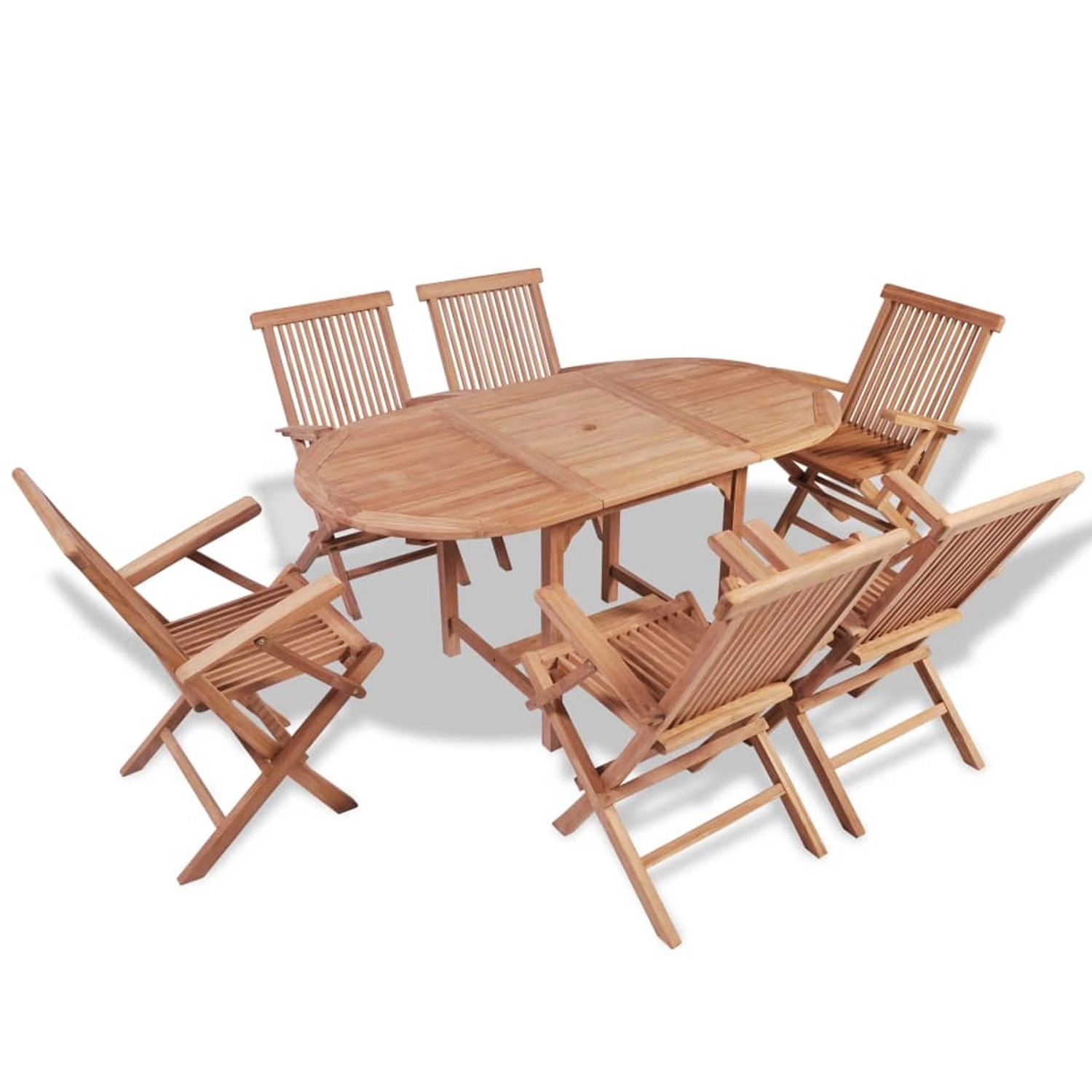 vidaXL B-Ware 7-tlg Garten-Essgruppe Teak Massivholz günstig online kaufen