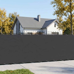vidaXL Balkon-Sichtschutz 1,2 x 15 m Stoff mit PU-Beschichtung Schwarz 42036764