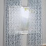 Grüne Sehlbach Scheibengardine mit Blätterranken, 135x245 cm, blickdicht und lichtdurchlässig.
