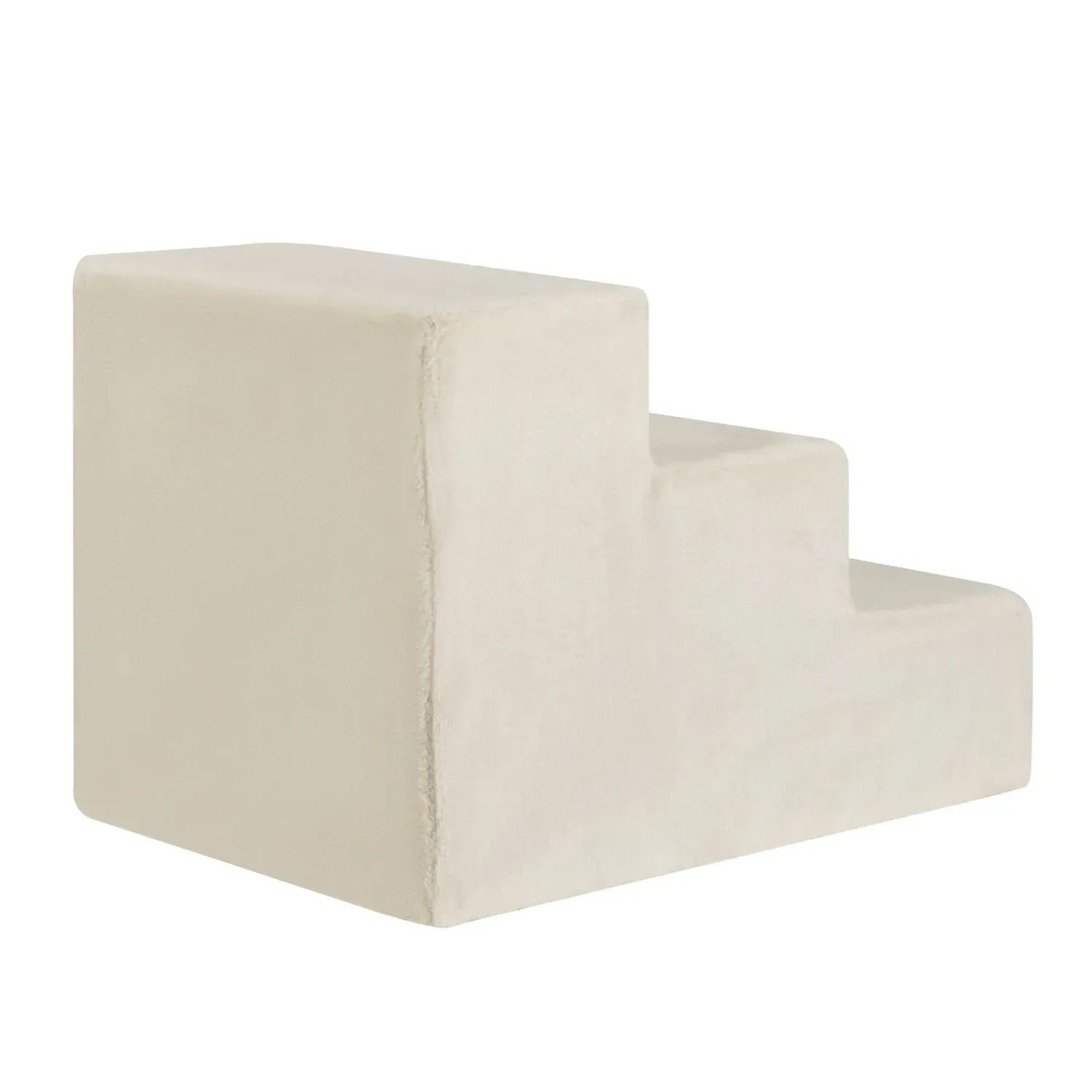 Beige Juskys Haustiertreppe Timmy mit 3 Stufen für Hunde und Katzen.