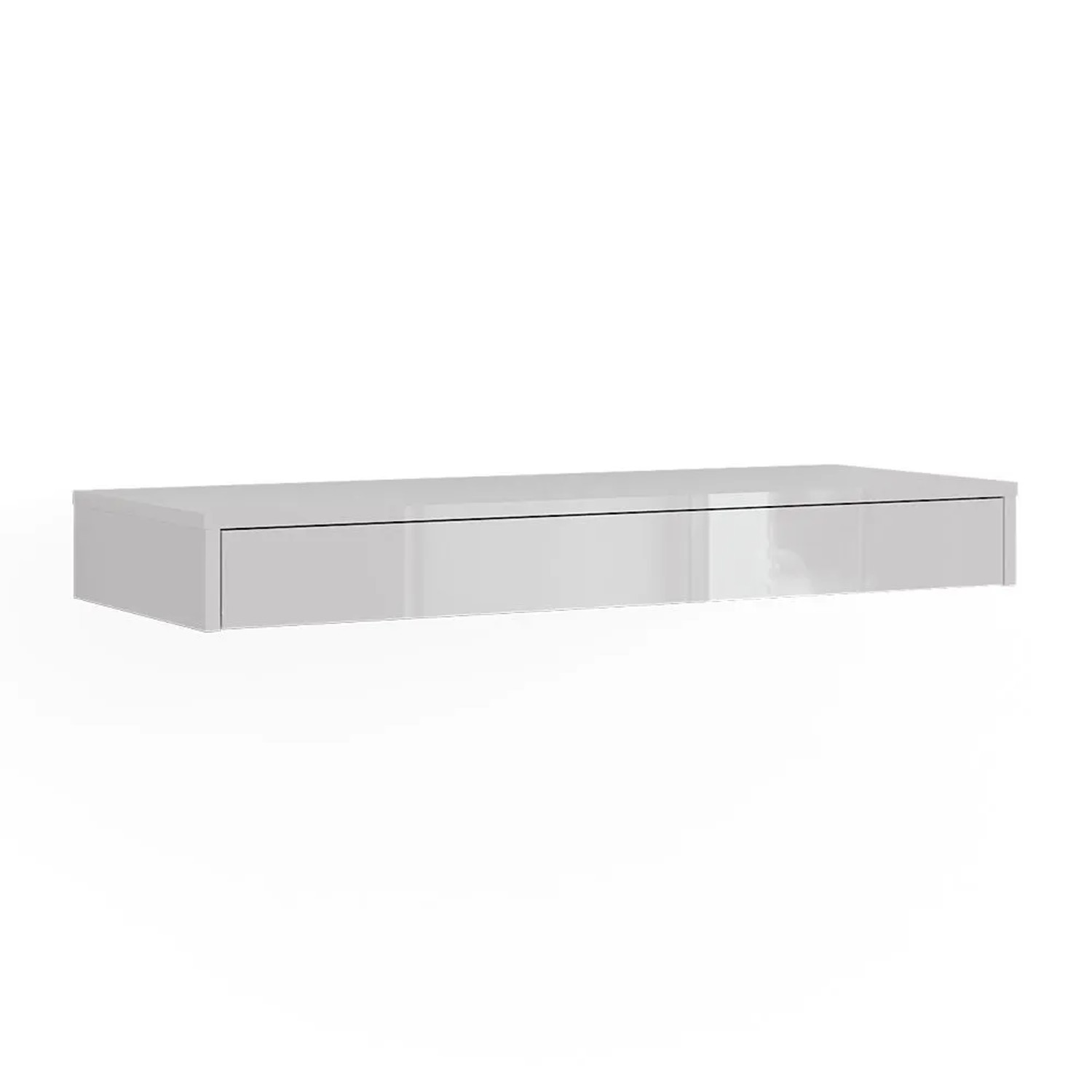 Vicco Wandregal Sherry Weiß Hochglanz 100 x 12 mit Schublade Art Nr 59324