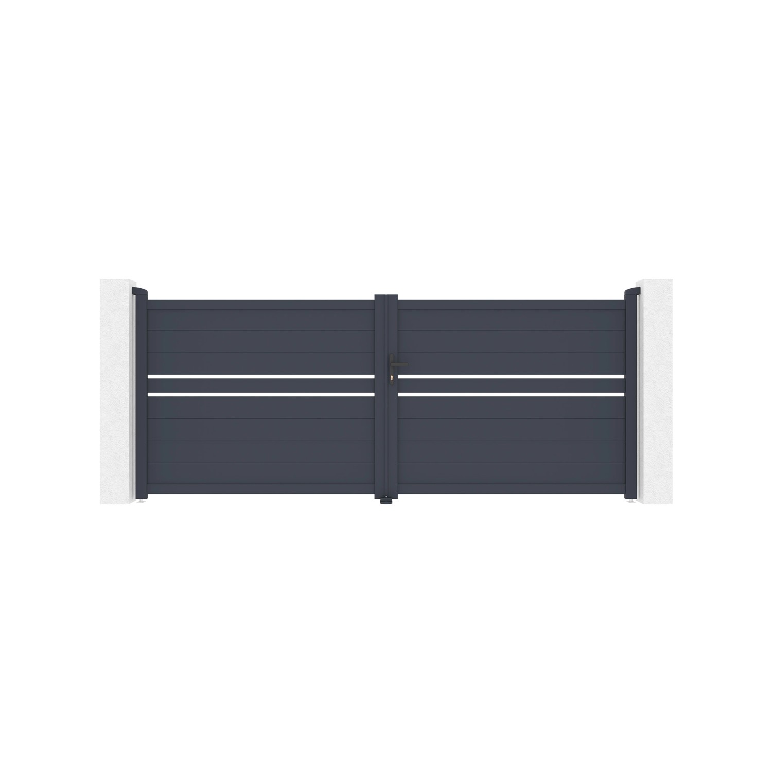 Casanoov Flügeltor 3 5 M Cimone H 140 Cm Aluminium & 2 Eifel Pfosten 15 X 1 günstig online kaufen