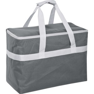 Graue Kühltasche Palmelo mit Tragegriffen, 20 l Volumen für Camping und Ausflüge.
