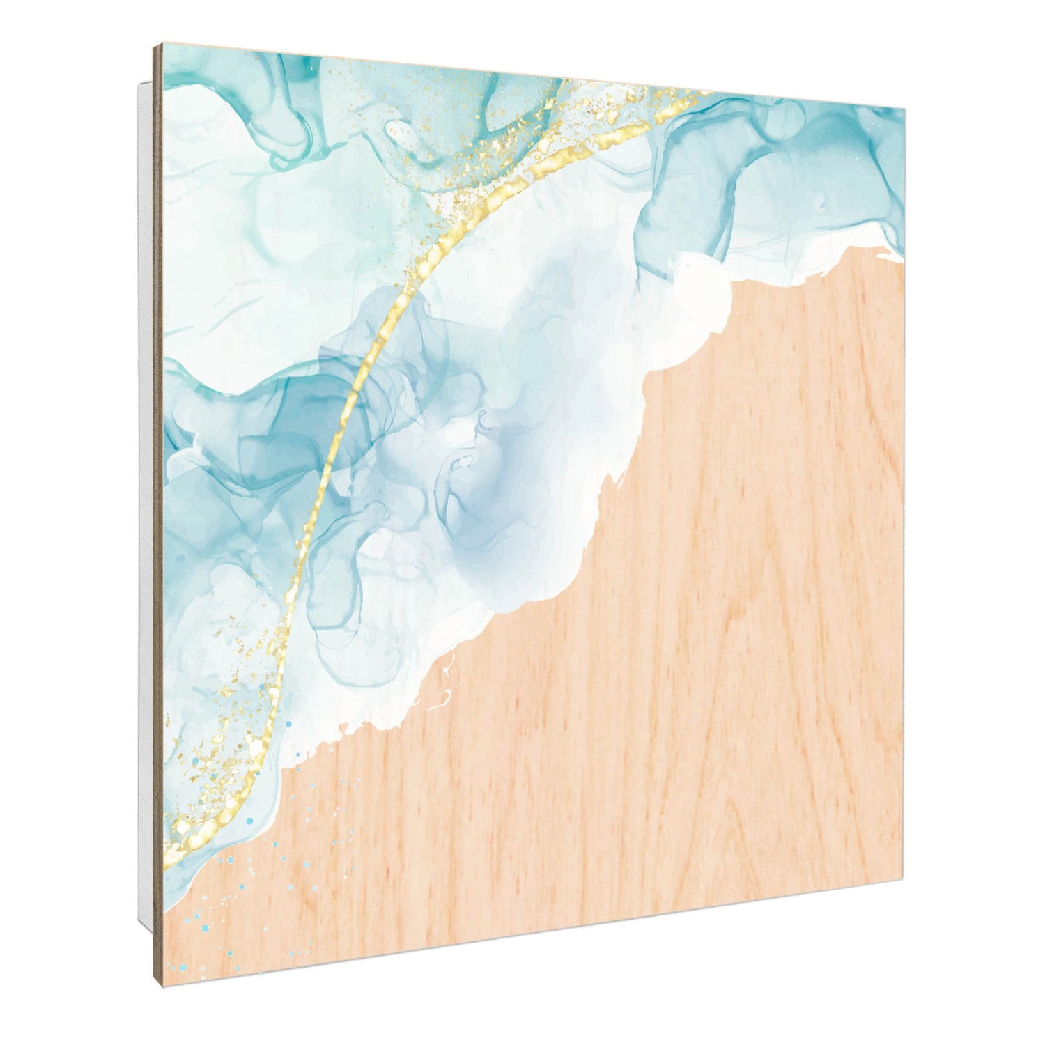 Banjado Großer Schlüsselbox Holz 30x30cm Weiß Scharnier Rechts 50 Haken Sch günstig online kaufen