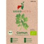 Seedhero BIO Koriander Comun Samenpackung mit Korianderzweig.