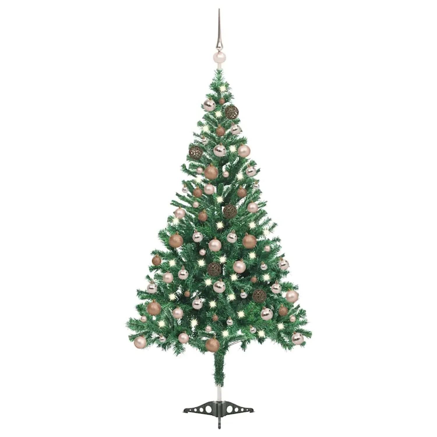 vidaXL Künstlicher Weihnachtsbaum mit Beleuchtung Kugeln 180cm 564 Zweige 3077575