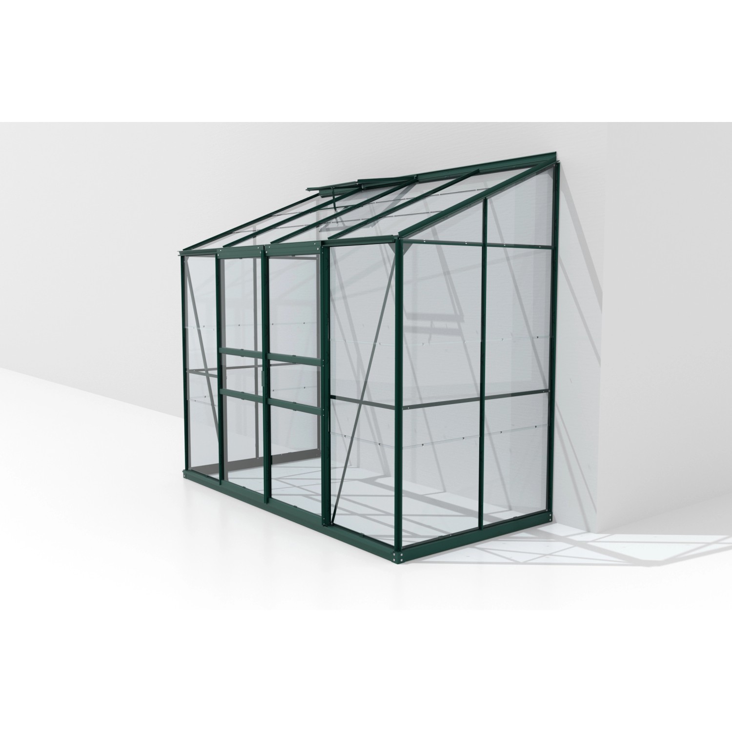 Vitavia Anlehn-Gewächshaus Ida 3300 ESG 3 mm Smaragd 255 x 222 x 131,5 cm günstig online kaufen