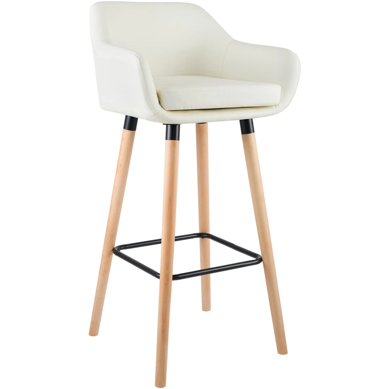 CLP Barhocker Grant Kunstleder Creme