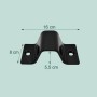 Relaxdays Wand und Bodenanker Stahl Schwarz Diebstahlsicher 6 cm x 16 cm x 8 cm_4