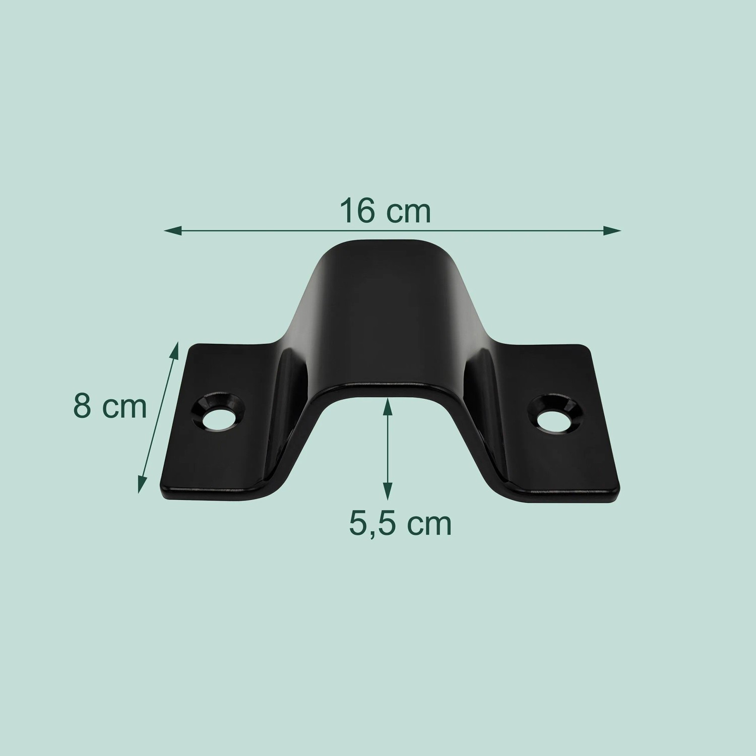 Relaxdays Wand und Bodenanker Stahl Schwarz Diebstahlsicher 6 cm x 16 cm x 8 cm_4