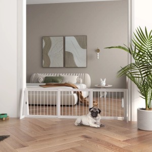 PawHut Absperrgitter Hund Faltbar mit 3 Paneelen