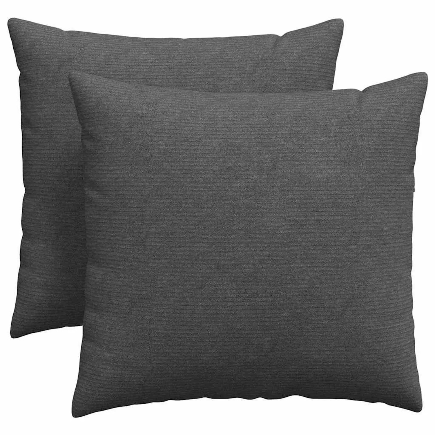 vidaXL Sofakissen 2 Stück Dunkelgrau 45 x 45 cm Cordstoff 42013947