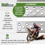 TRUTZHOLM Auffahrrampe, klappbar, mit Anti-Rutsch-Profil für sicheres Verladen von Motorrädern.