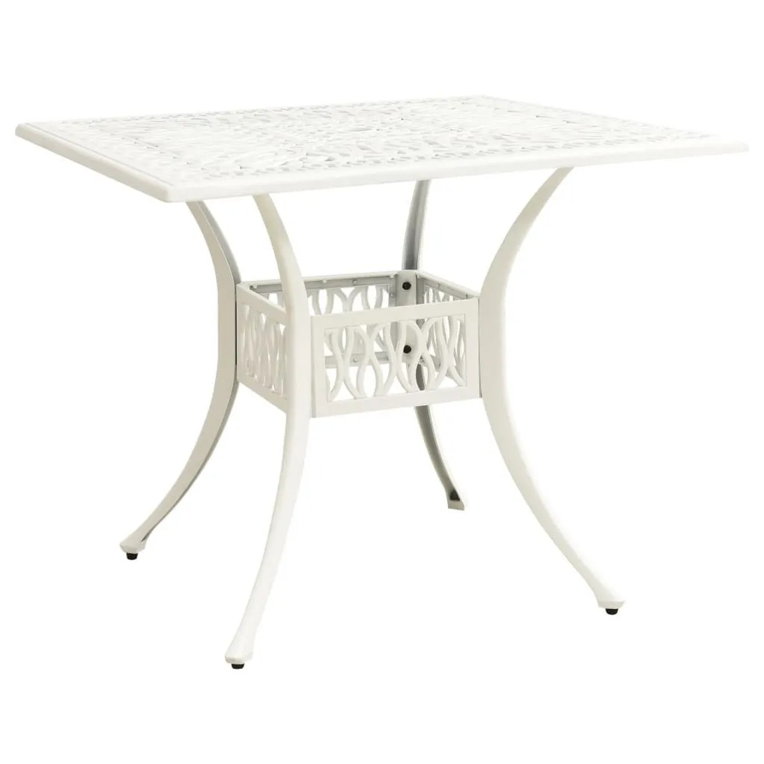 Furnicato Gartentisch Weiß 90x90x73 Cm Aluminiumguss